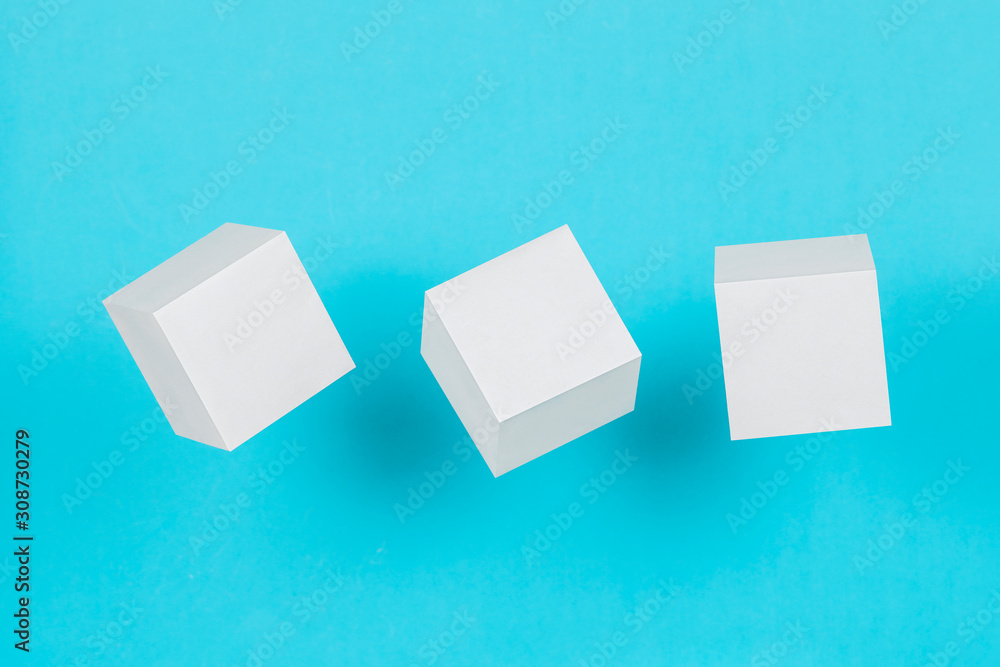 three paper cubes three paper cubes