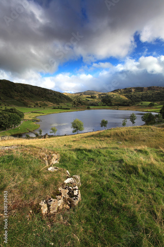 Summer view over Watendlath Tarn, Lake District National Park, Cumbria, England, UK photo