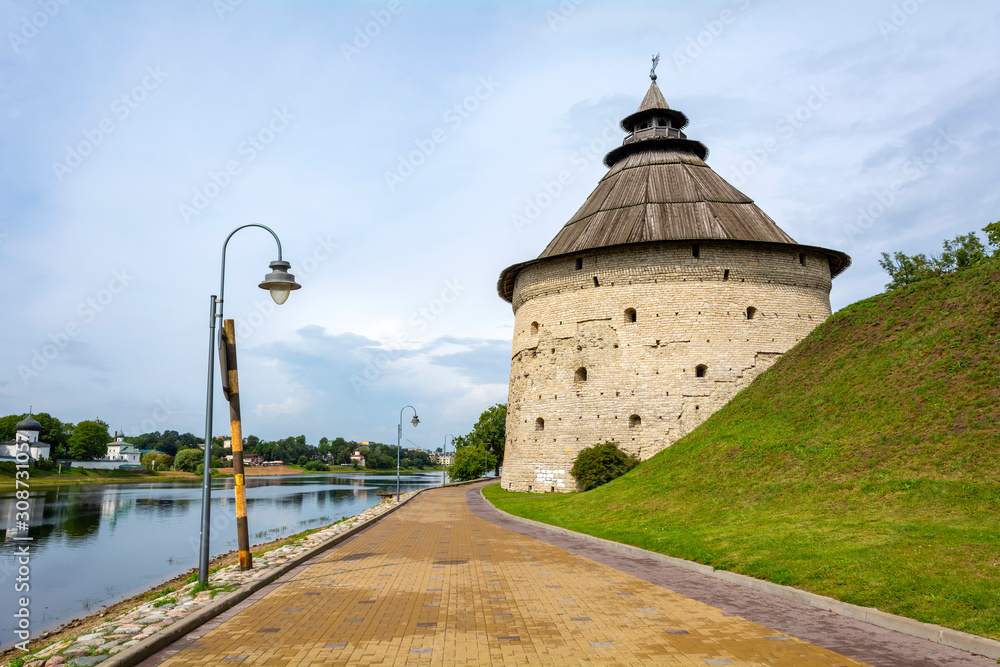 Pskov, Pokrovsky fortress tower and Pokrovsky demi-Bastion