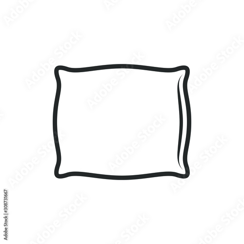 Pillow graphic icon. Cushion sign isolated on white background. Vector illustration