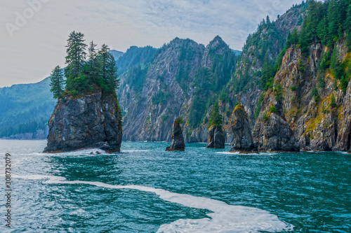 Alaska Landscape Photography, Kenai Fjords National Park, Spire cove, Resurrection Bay, Kenai Peninsula, Seward, Alaska Mountains, Pacific North West Ocean photo