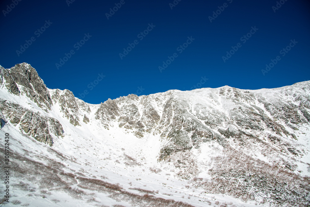千畳敷カールの冬　雪山