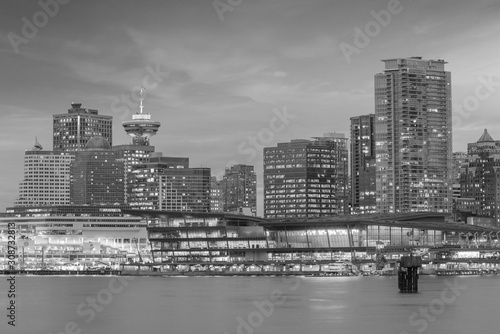 Beautiful view of downtown Vancouver skyline, British Columbia, Canada