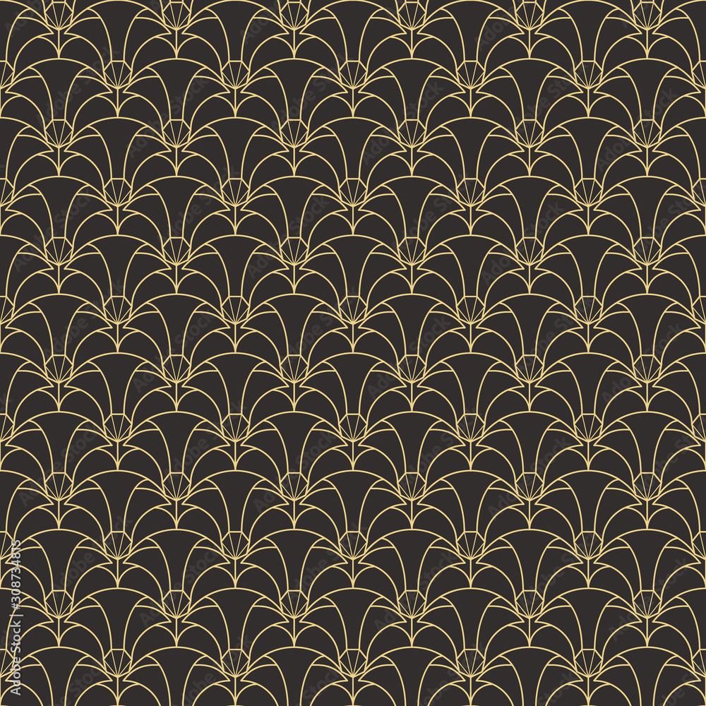 Abstract art deco seamless circle pattern Abstract art deco seamless circle pattern