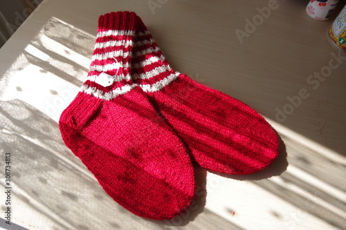 毛糸の靴下
