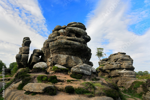 The Gritstone rock formations at Brimham Rocks, Nidderdale, North Yorkshire, England, UK © Dave