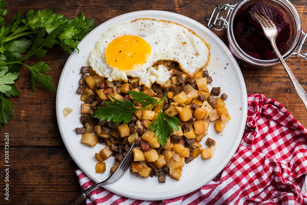 Pyttipanna hash traditional Swedish food Pyttipanna hash traditional Swedish food