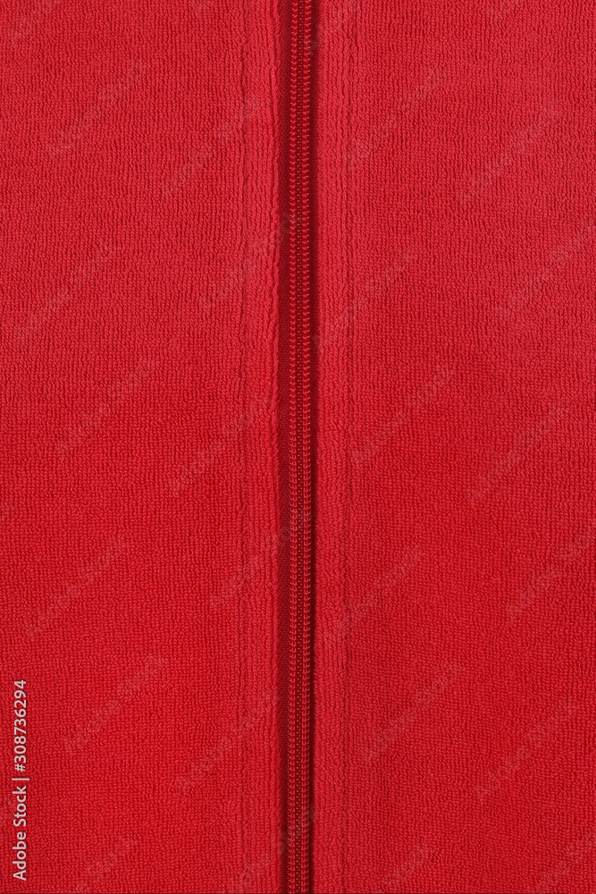 Fototapeta premium Red fabric close-up pattern