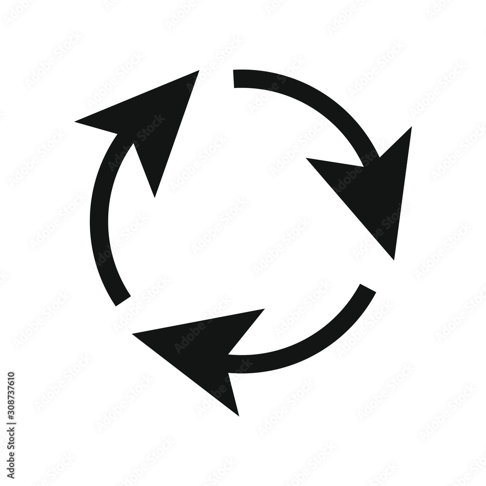 arrows rotation circle icon template color editable. arrows rotation circle symbol vector sign isolated on white background. Simple logo vector illustration for graphic and web design.