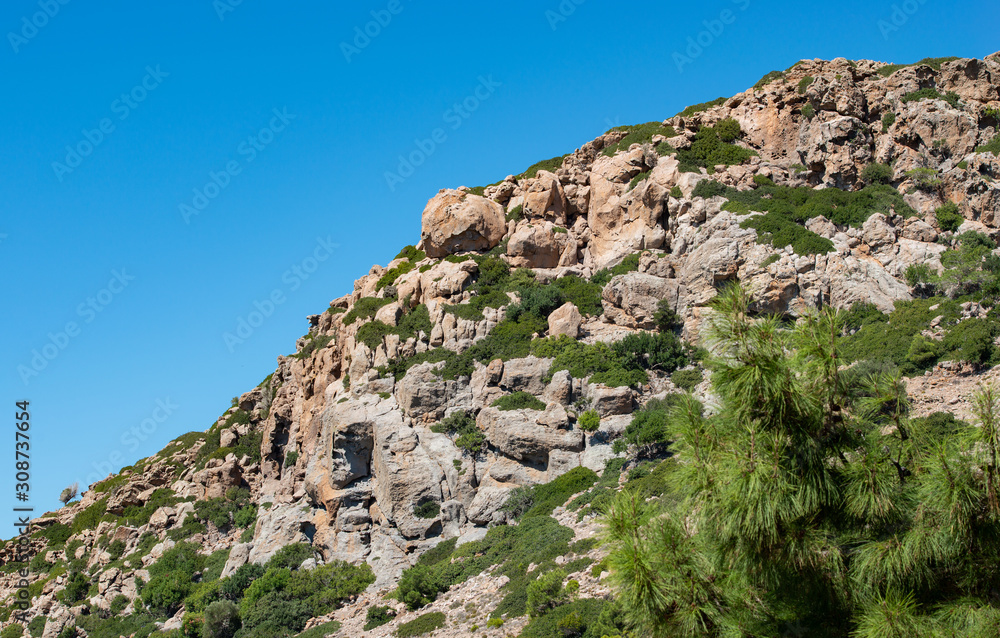 Gebirge im Landesinneren auf der Insel Kos Griechenland