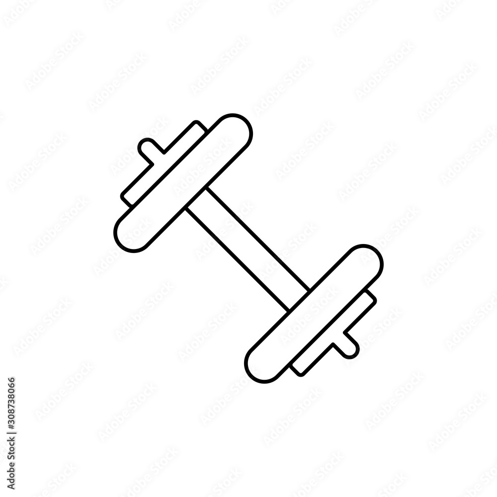 barbell icon design vector. Modern style barbell icon design vector. Modern style