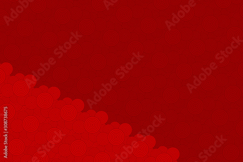 The abstract textured background is composed of red circles photo