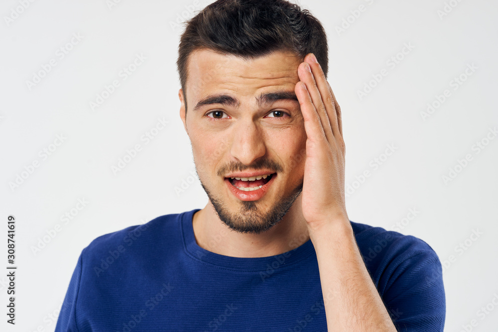 portrait of young man isolated on white background portrait of young man isolated on white background