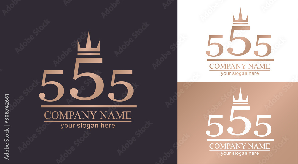 Letter 5, 555 logo icon design template elements. Elegant rich logo. Letter logo Letter 5, 555 logo icon design template elements. Elegant rich logo. Letter logo