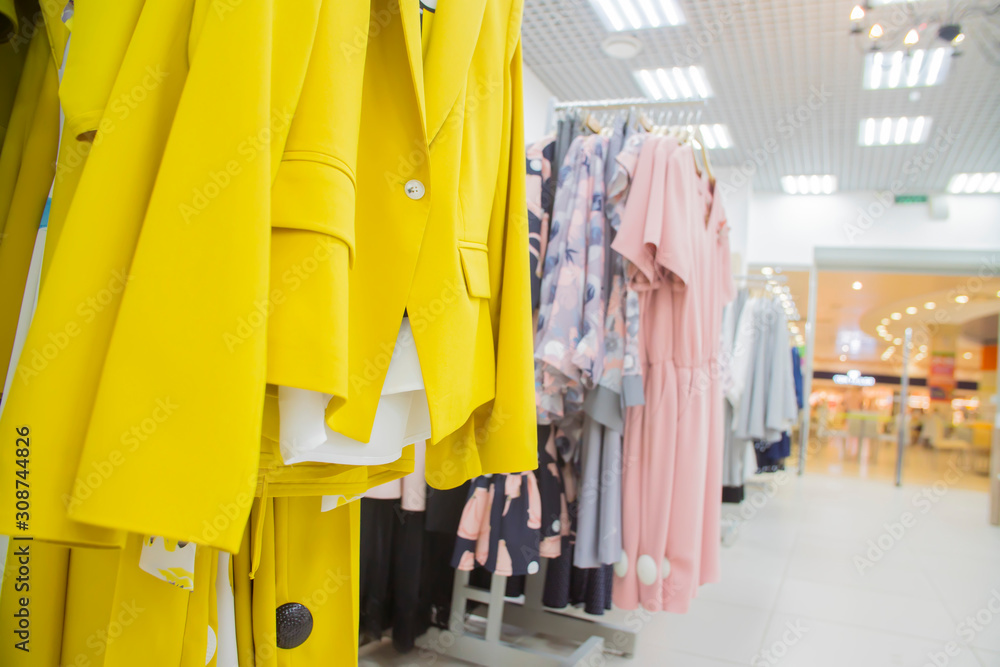 clothes in a fashion boutique close up clothes in a fashion boutique close up
