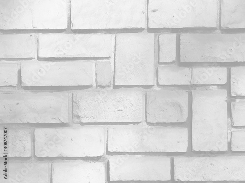 White brick wall. Grunge background. 