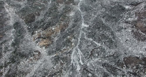 Snowy mountains in winter