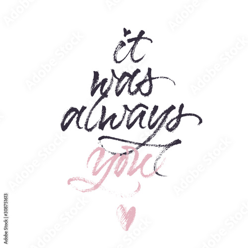 It was always you love confession card
