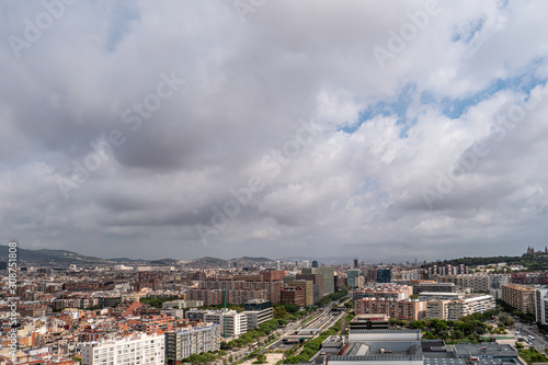 Photography Vista aérea de Hospitalet y Barcelona desde oficina vacía