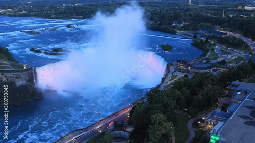 Looping day to night timelapse of Niagara Falls, Ontario, Canada 4K