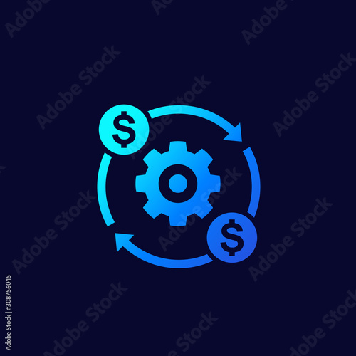 costs optimization or production efficiency icon