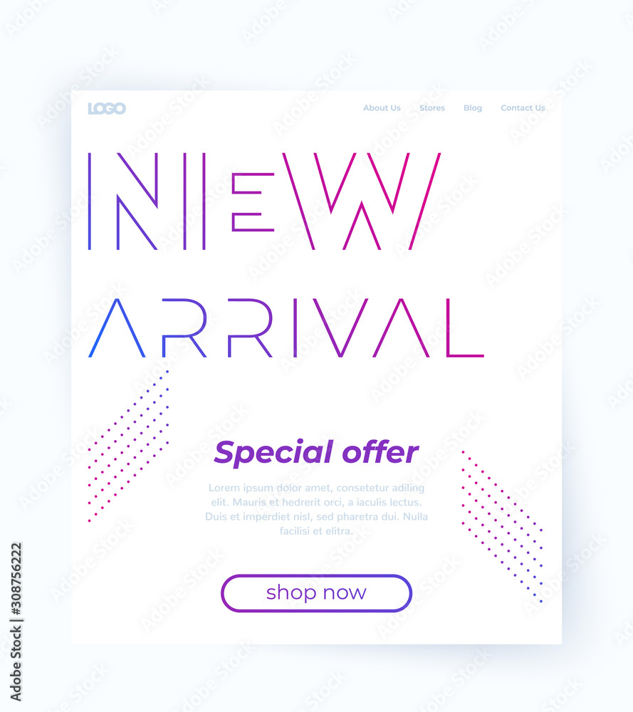 new arrival, vector banner, website template new arrival, vector banner, website template