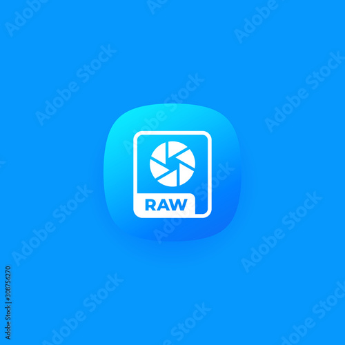 raw file, vector icon, camera format