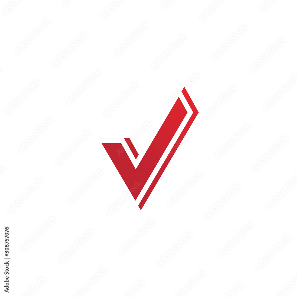 letter V check mark logo icon design template elements-vector letter V check mark logo icon design template elements-vector