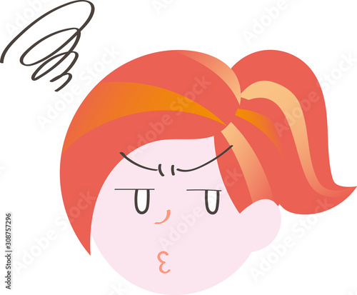 女性　顔　表情