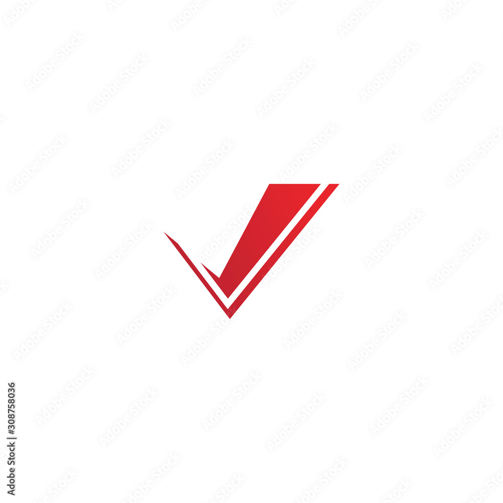 letter V check mark logo icon design template elements-vector letter V check mark logo icon design template elements-vector