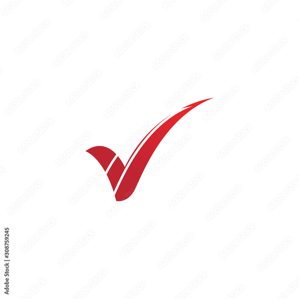 letter V check mark logo icon design template elements-vector letter V check mark logo icon design template elements-vector