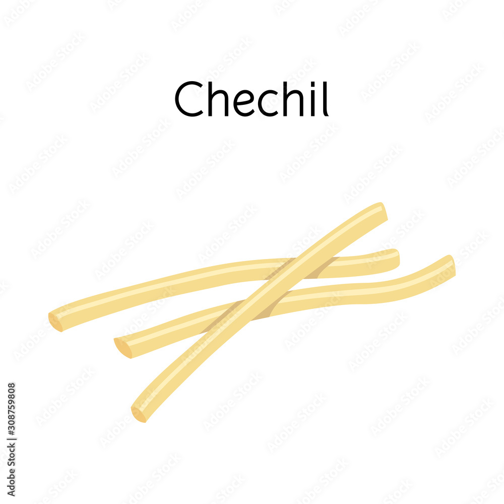 Vector illustration of chechil and cheese symbol. Web element of chechil and meal stock vector illustration.