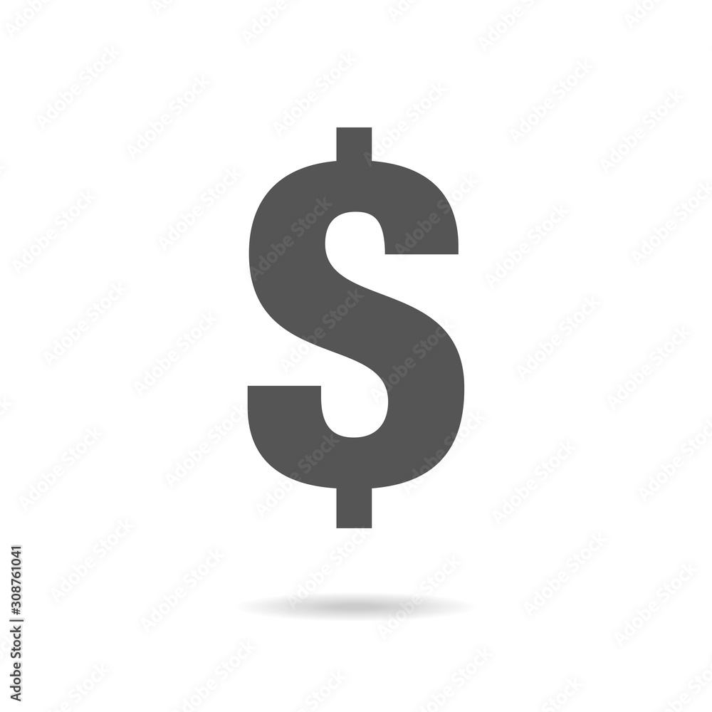 Dollar sign. Vector illustration in flat style. EPS 10 Dollar sign. Vector illustration in flat style. EPS 10
