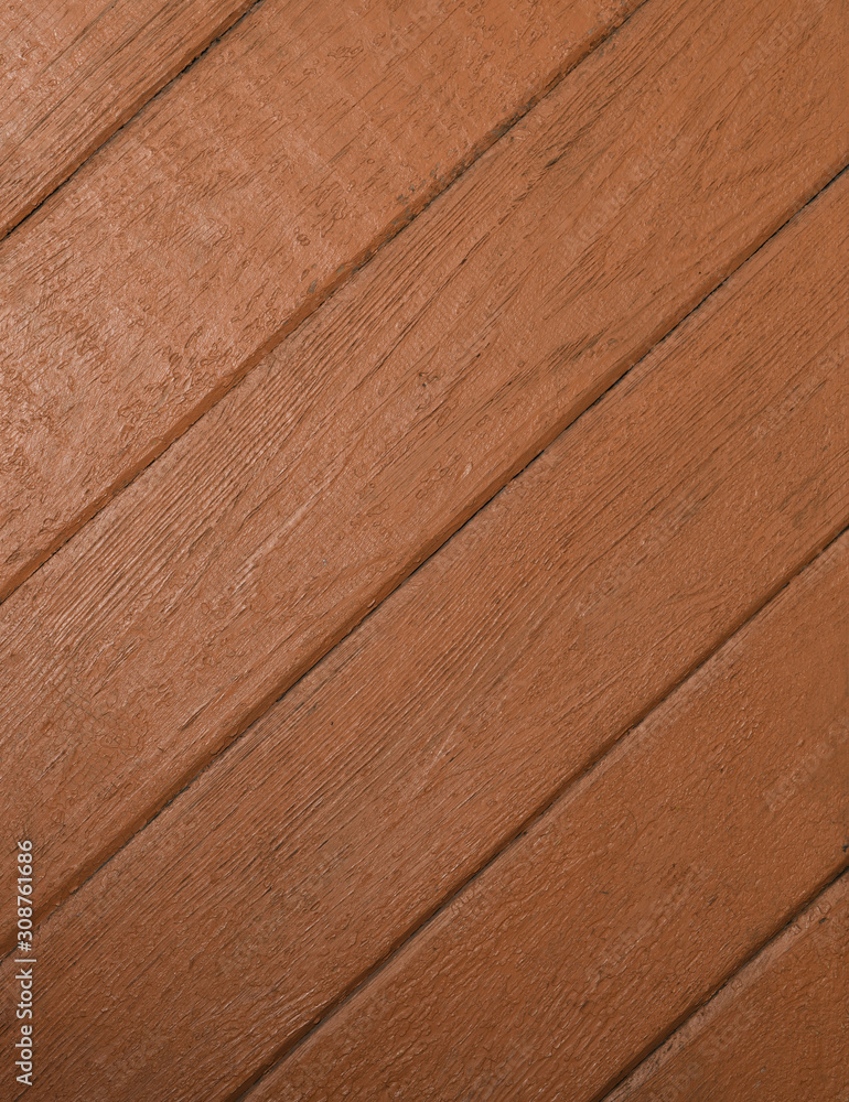 wooden planks at an angle close to each other. It looks like a table or wall - obrazy, fototapety, plakaty 