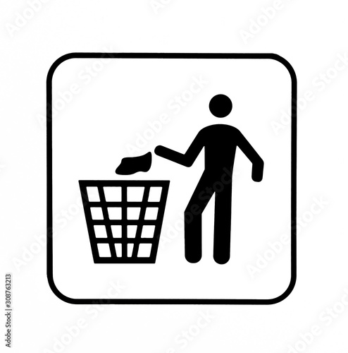 Картината върху платно Do not litter sign