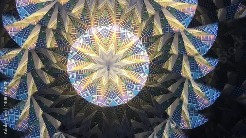Kaleidoscope background. Shooting done with a real Kaleidoscope. Street life photo