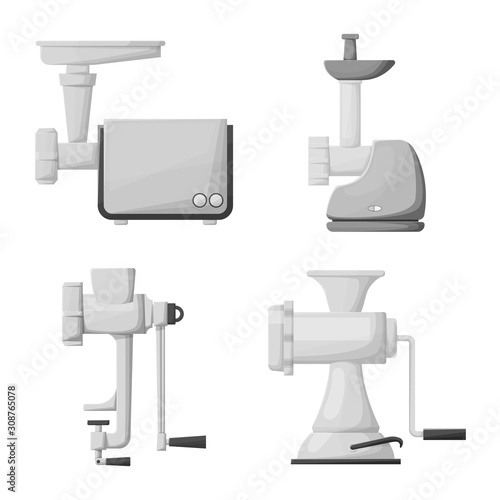 Vector design of appliance and steel logo. Collection of appliance and technology stock symbol for web.