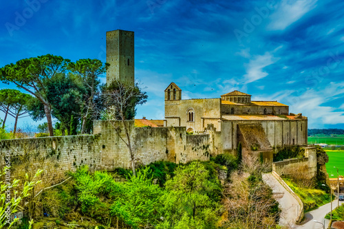 View of Tarquinia Etruscan city Tuscany Italy photo