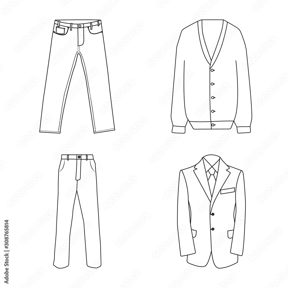 Vector illustration of man and clothing symbol. Collection of man and wear vector icon for stock. Vector illustration of man and clothing symbol. Collection of man and wear vector icon for stock.