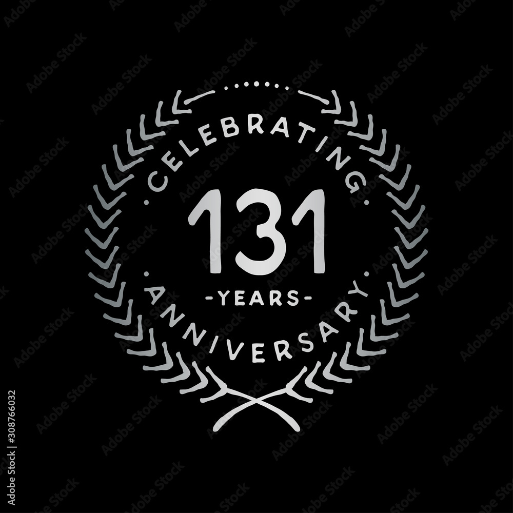 131 years design template. 131st vector and illustration.