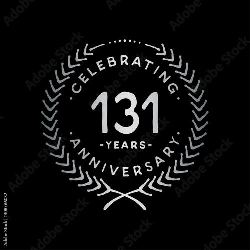 131 years design template. 131st vector and illustration.