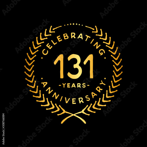 131 years design template. 131st vector and illustration.