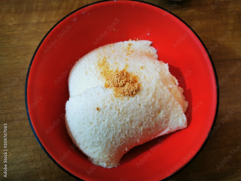 sticky rice with custard sticky rice with custard