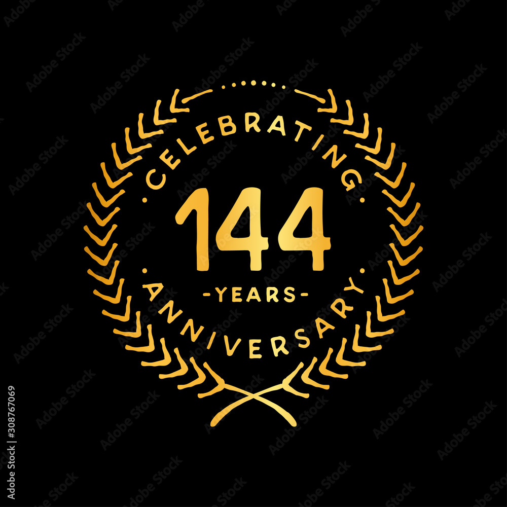 144 years design template. 144th vector and illustration. 144 years design template. 144th vector and illustration.