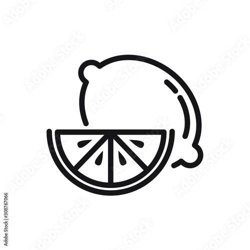 Fresh lemon fruits icon template color editable. lemon fruits symbol vector sign isolated on white background. Simple logo vector illustration for graphic and web design.