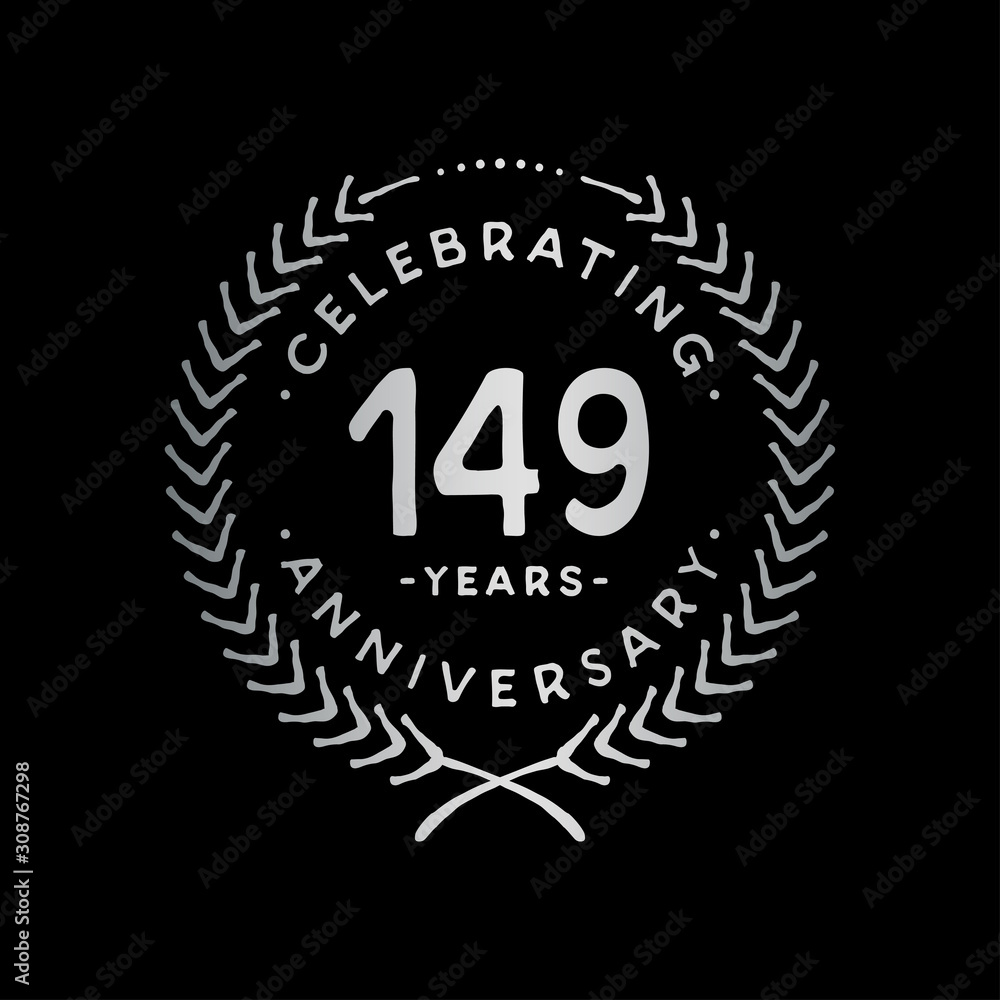 Fototapeta premium 149 years design template. 149th vector and illustration.