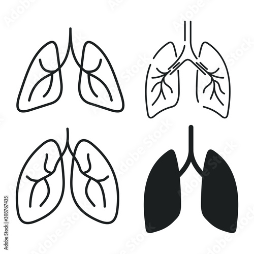 lungs icon template color editable. lungs symbol vector sign isolated on white background. Simple logo vector illustration for graphic and web design.