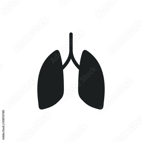 lungs icon template color editable. lungs symbol vector sign isolated on white background. Simple logo vector illustration for graphic and web design.