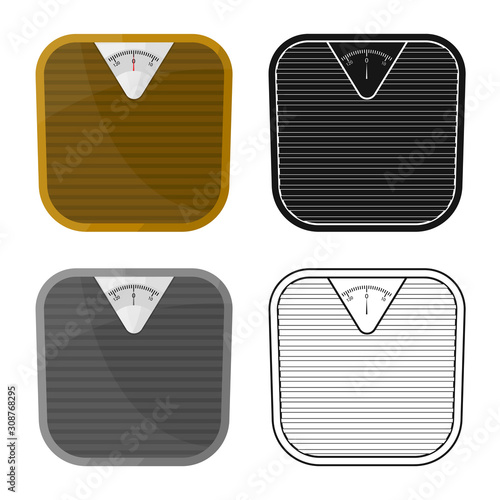 Vector design of scales and diet logo. Web element of scales and balance stock symbol for web.