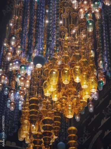 chandelier in temple